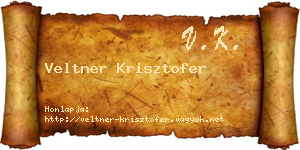 Veltner Krisztofer névjegykártya
